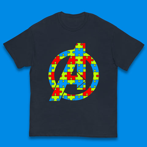 Marvel Avengers Autism Avenger Logo Autism Awareness Day Superhero Autism Is Your Super Power  Kids T Shirt