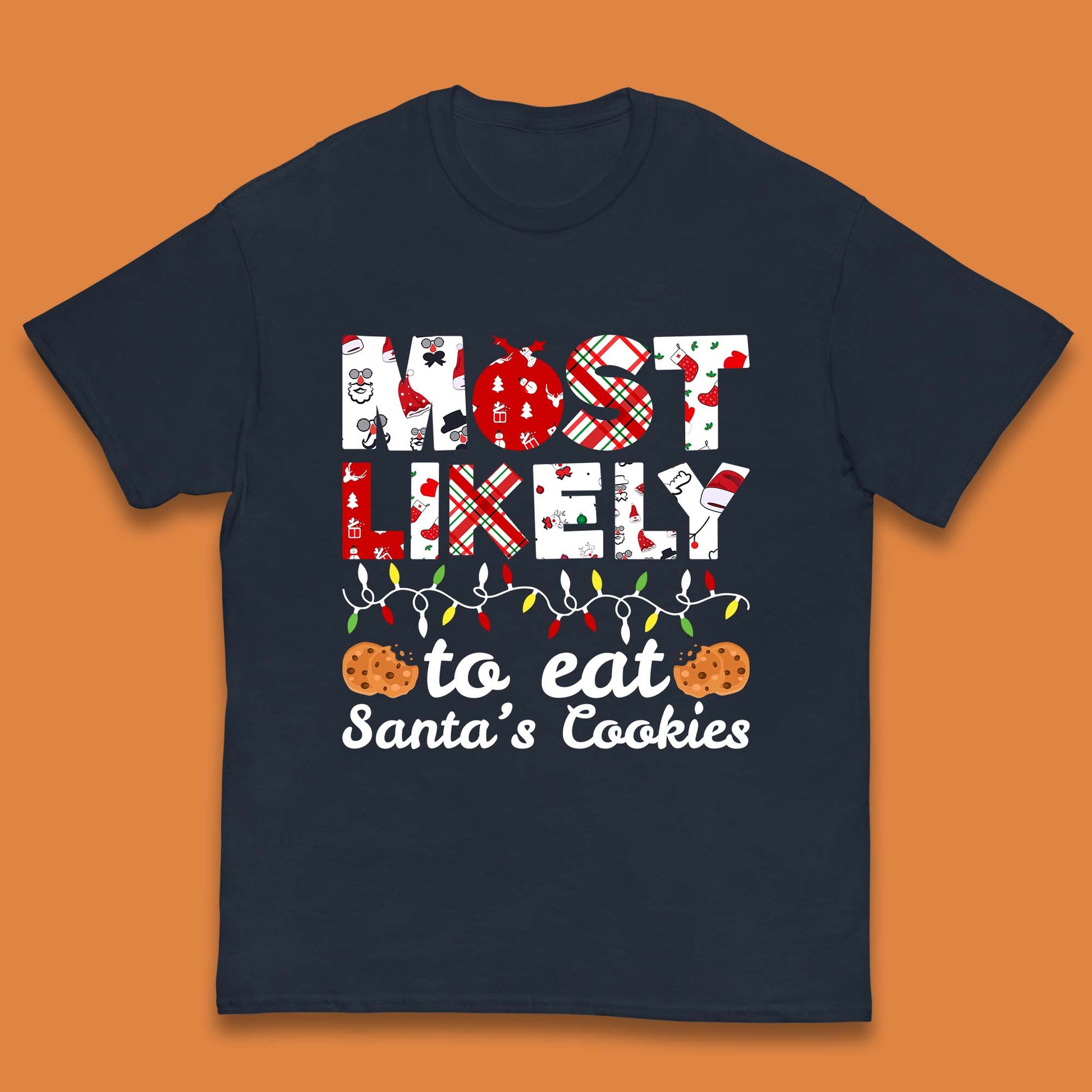 most likely to eat santa's cookies t shirt