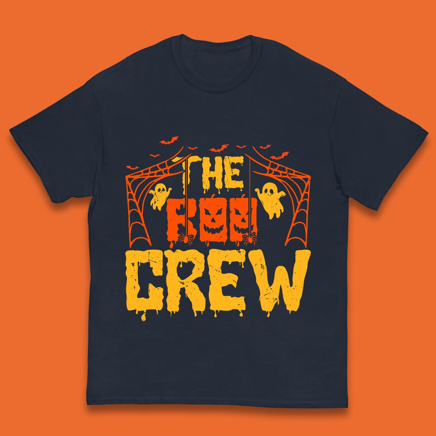 The Boo Crew Halloween Horror Spooky Boo Squad Matching Halloween Costume Kids T Shirt