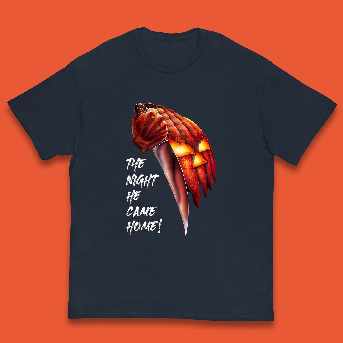 The Night He Came Home Michael Myers Happy Halloween Pumpkin Jack-o'-lantern Kids T Shirt