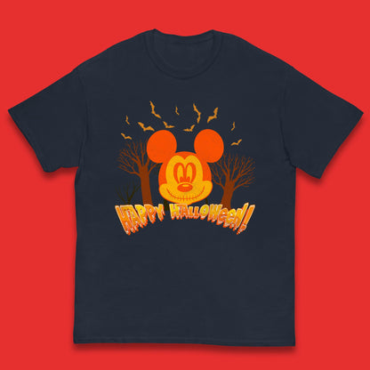Happy Halloween Mickey Mouse Horror Scary Spooky Jack Face Halloween Disney Trip Kids T Shirt