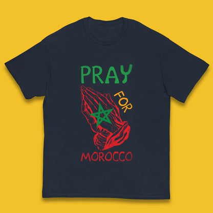 Pray For Morocco Stand With Morocco Support Morocco Stay Strong Morocco Earthquake Kids T Shirt