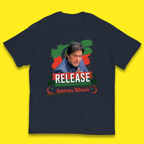 Release Imran Khan Prisoner No 804 Nation Stand With Imran Khan Pakistan Behind You Skipper Kids T Shirt