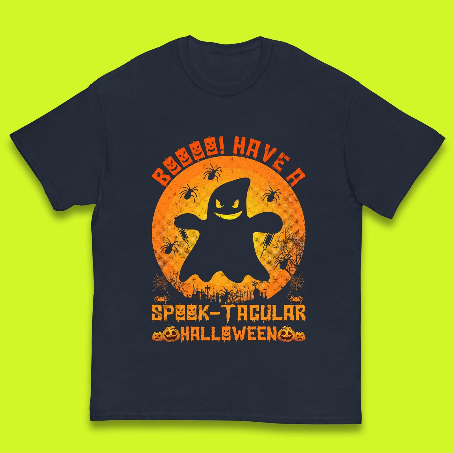 Boo Have A Spook Tacular Halloween Boo Ghost Horror Scary Spooky Season Kids T Shirt