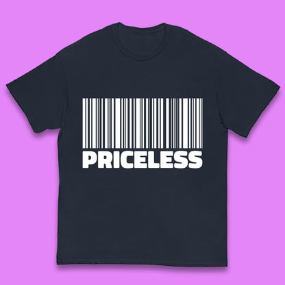 Scan For Priceless Barcode Funny Label Inspirational Empowerment Kids T Shirt