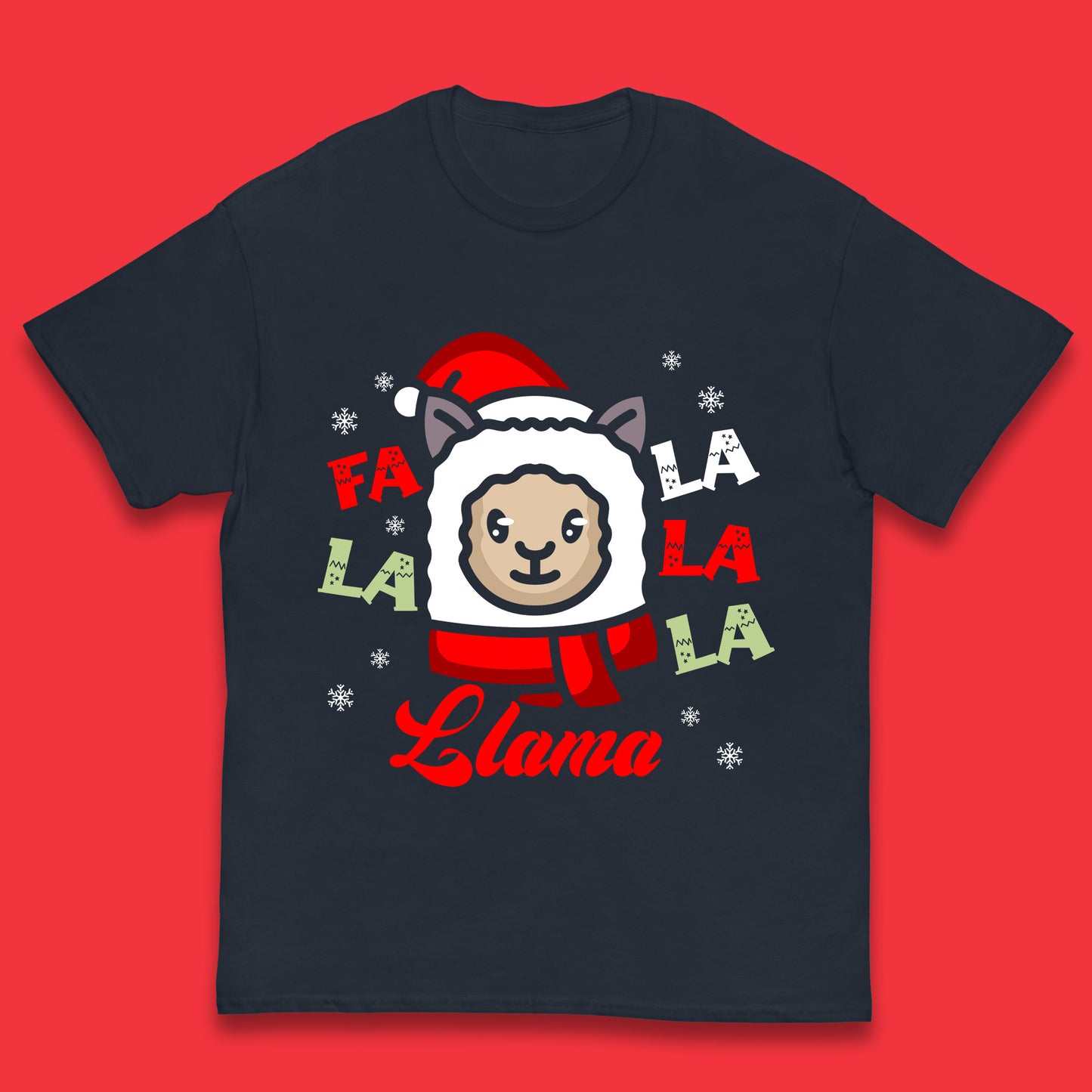 llama christmas t shirt
