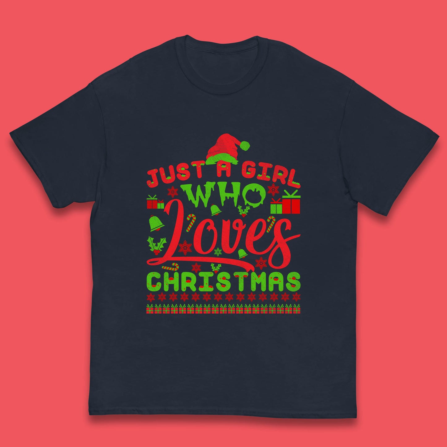 just a girl who loves christmas t shirt