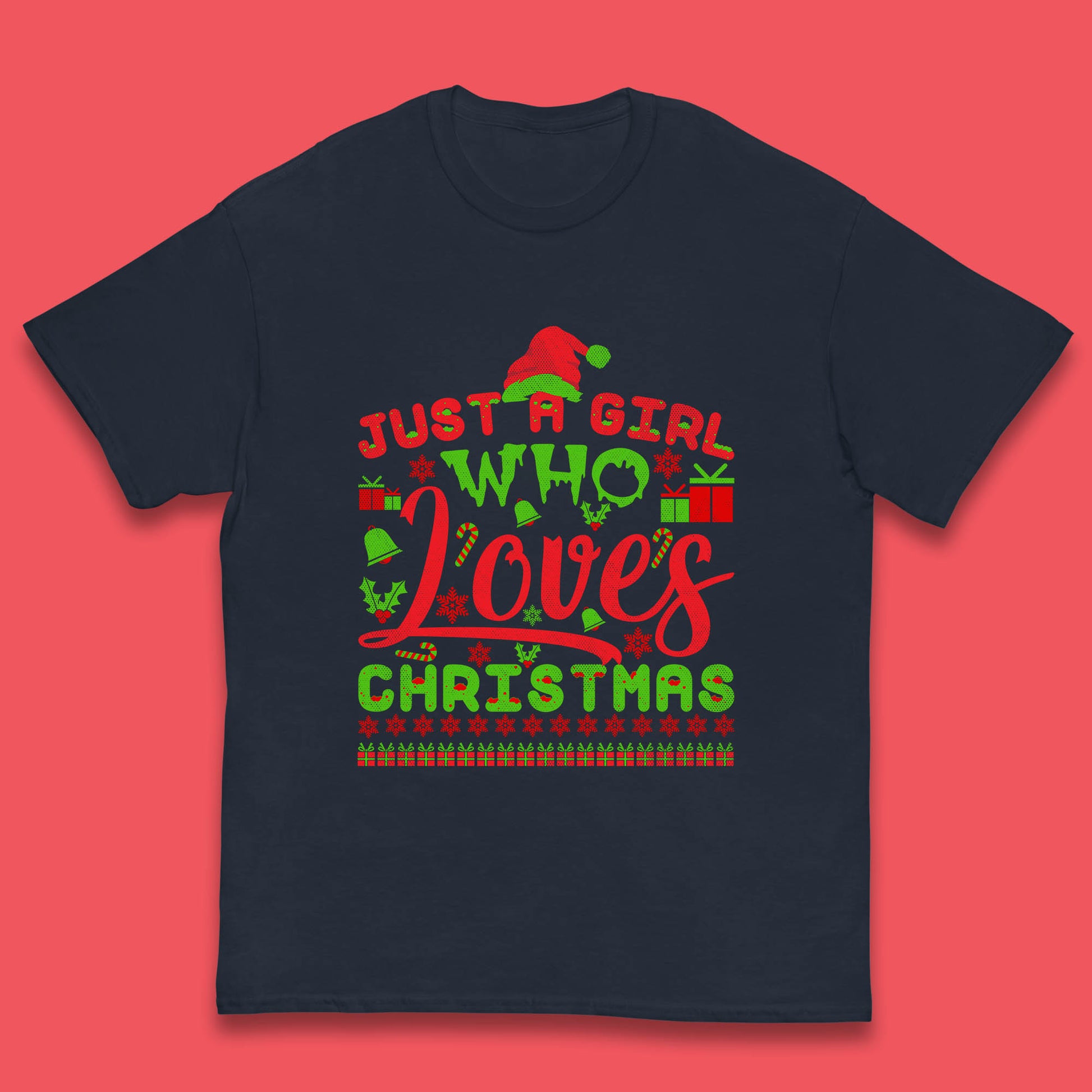 just a girl who loves christmas t shirt