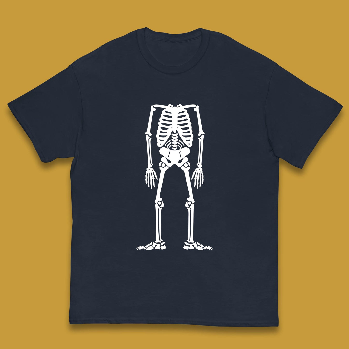 Skeleton Without Head Halloween Headless Skeleton Horror Scary Skull Kids T Shirt