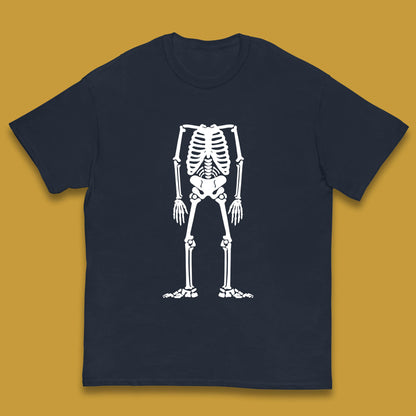 Skeleton Without Head Halloween Headless Skeleton Horror Scary Skull Kids T Shirt
