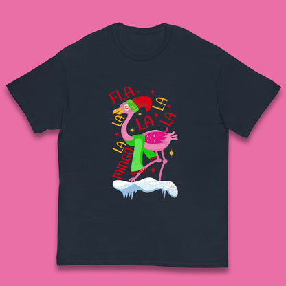 pink flamingo christmas t shirt