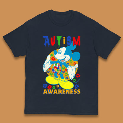 Autism Awareness Mickey Mouse Kids T-Shirt