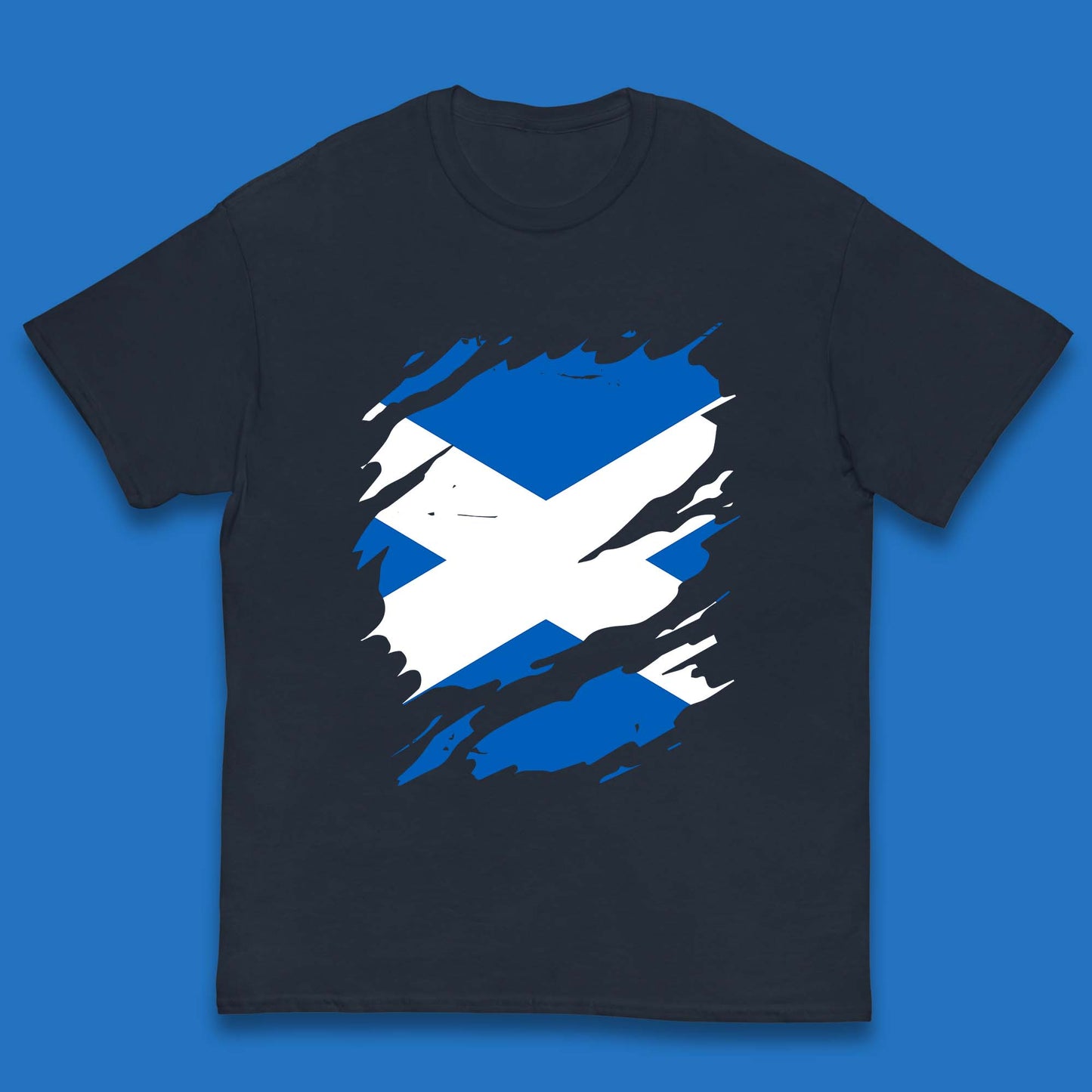 Distressed Scotland Flag Scottish Heritage Ancestry Scot Pride Scottish Flag Kids T Shirt