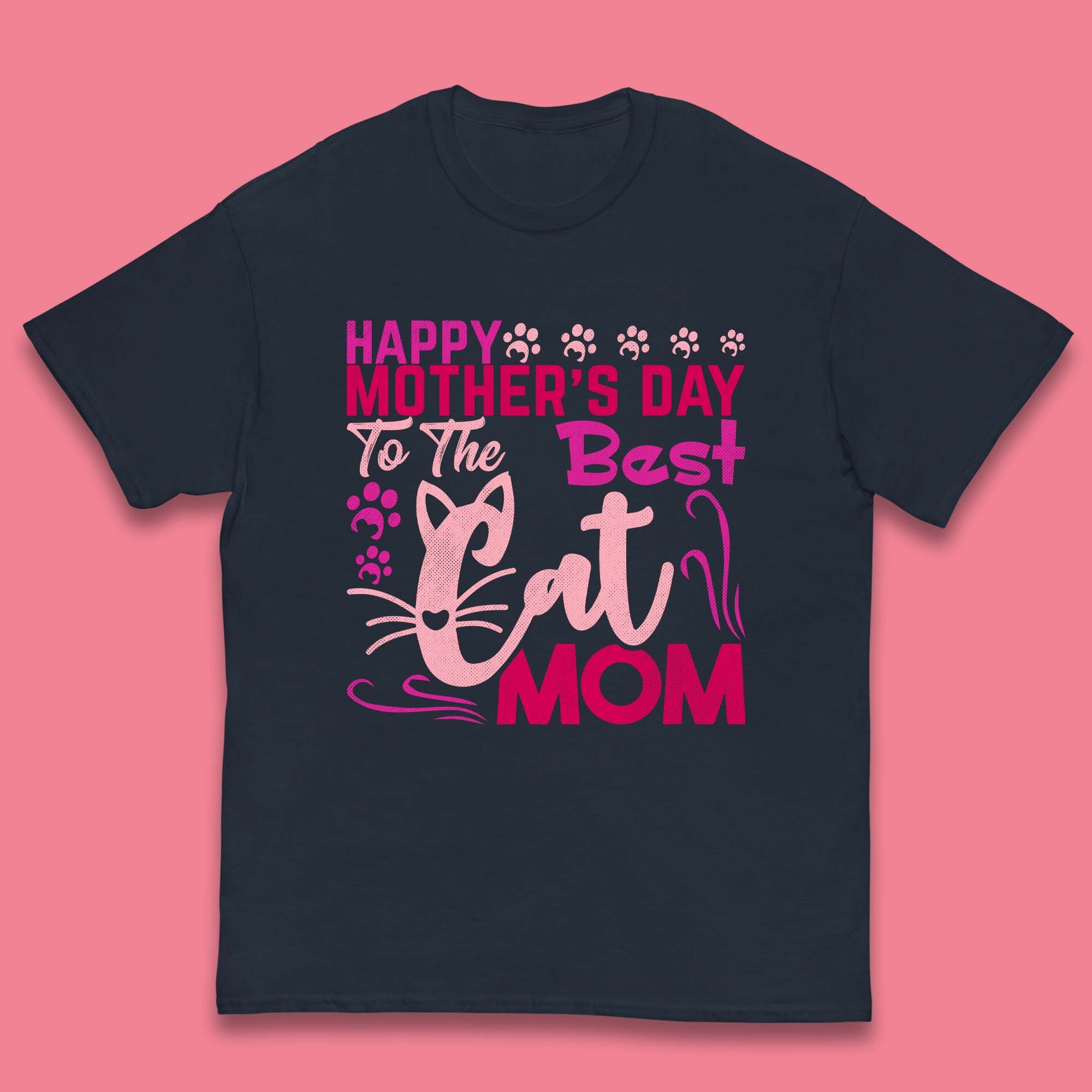 Happy Mother's Day To The Best Cat Mom Kids T-Shirt