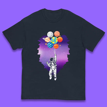 Astronaut Space Planets Balloons Kids T-Shirt