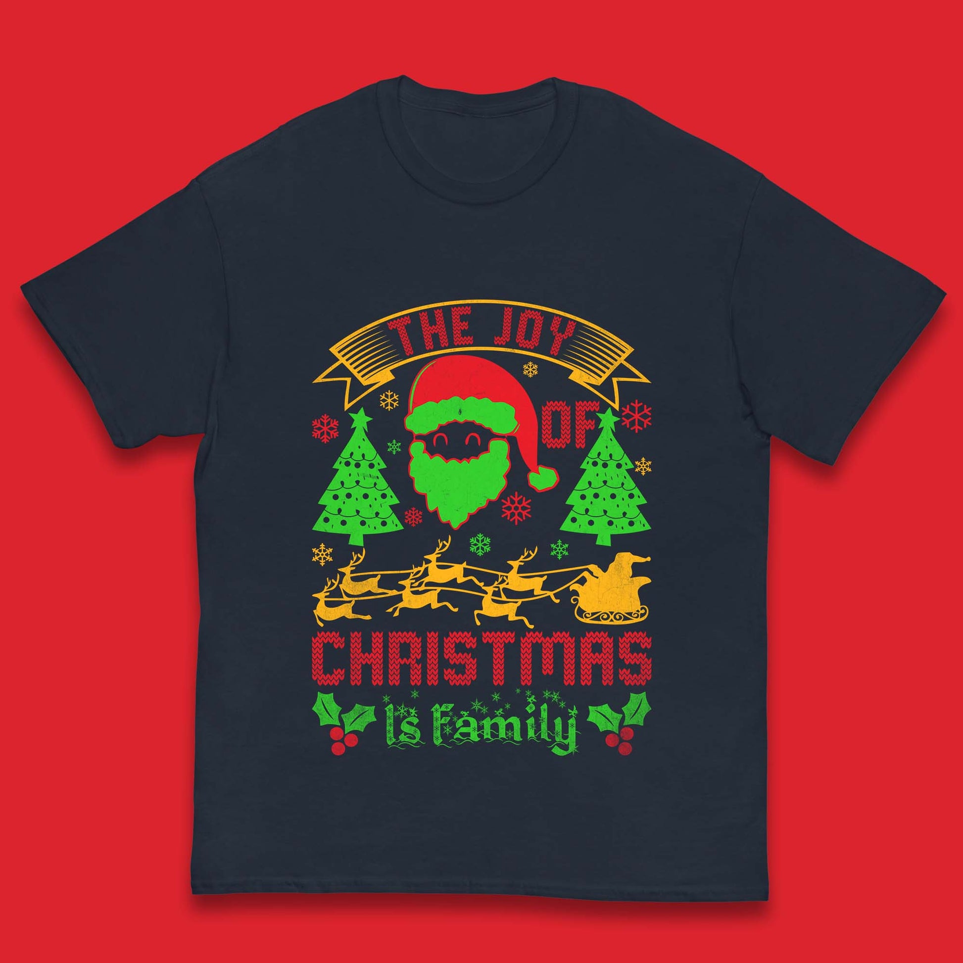 the joy of christmas is family t shirt