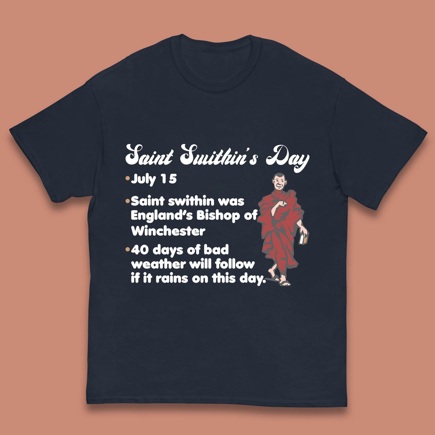 Saint Swithun's Day Swithun Weather Folklore Happy St. Swithin's Day Kids T Shirt