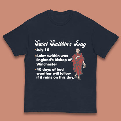 Saint Swithun's Day Swithun Weather Folklore Happy St. Swithin's Day Kids T Shirt