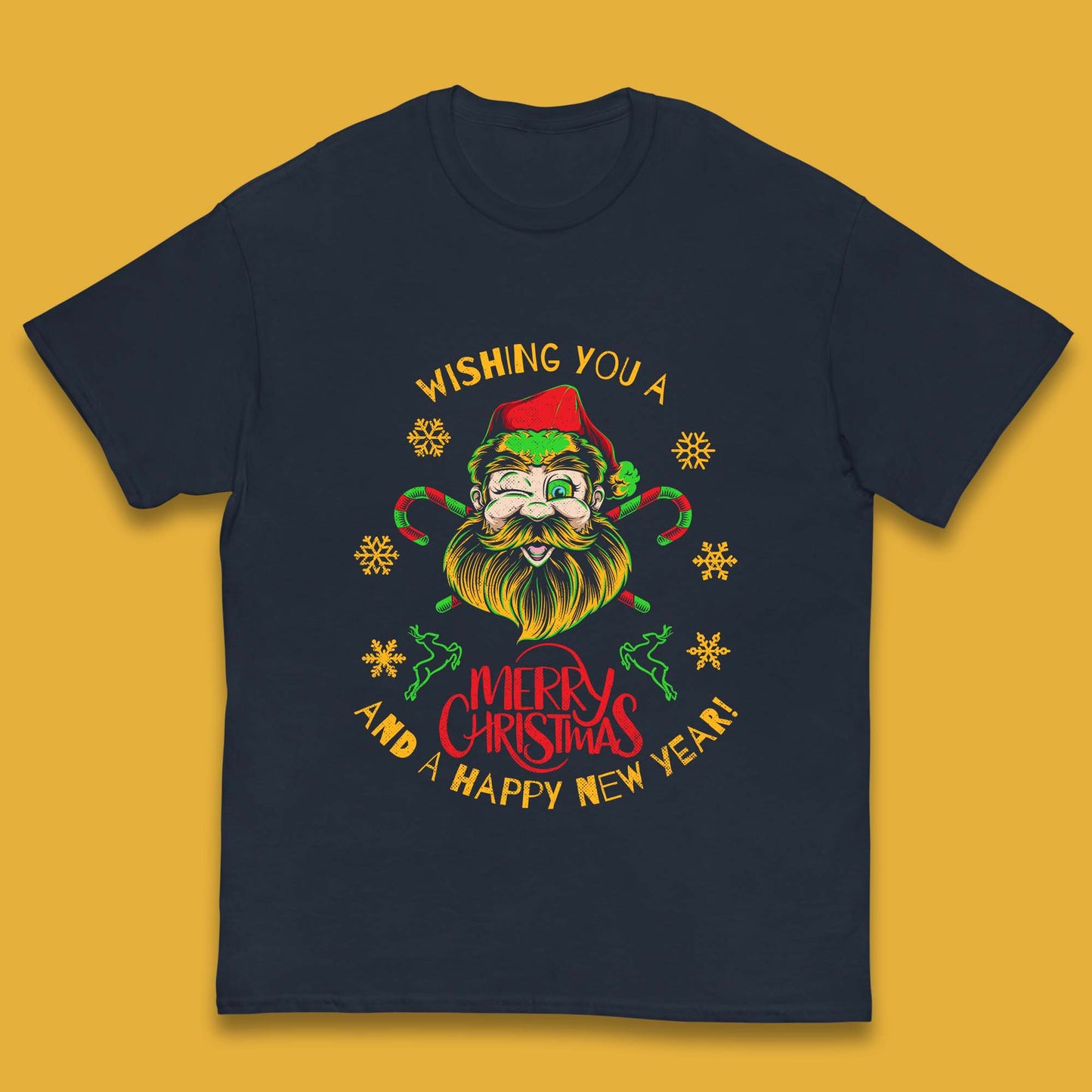winking santa t shirt