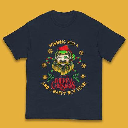 winking santa t shirt