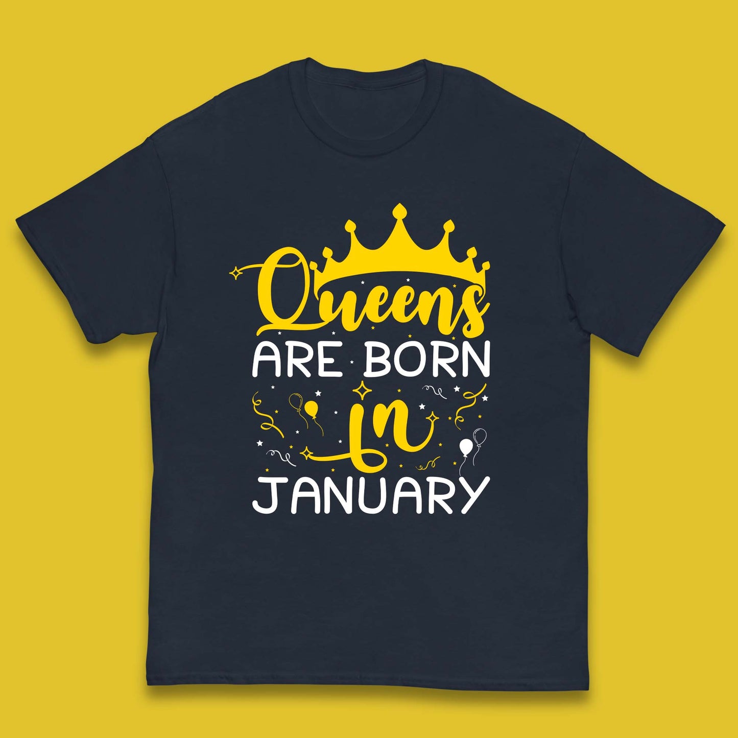 Queens Are Born In January Kids T-Shirt