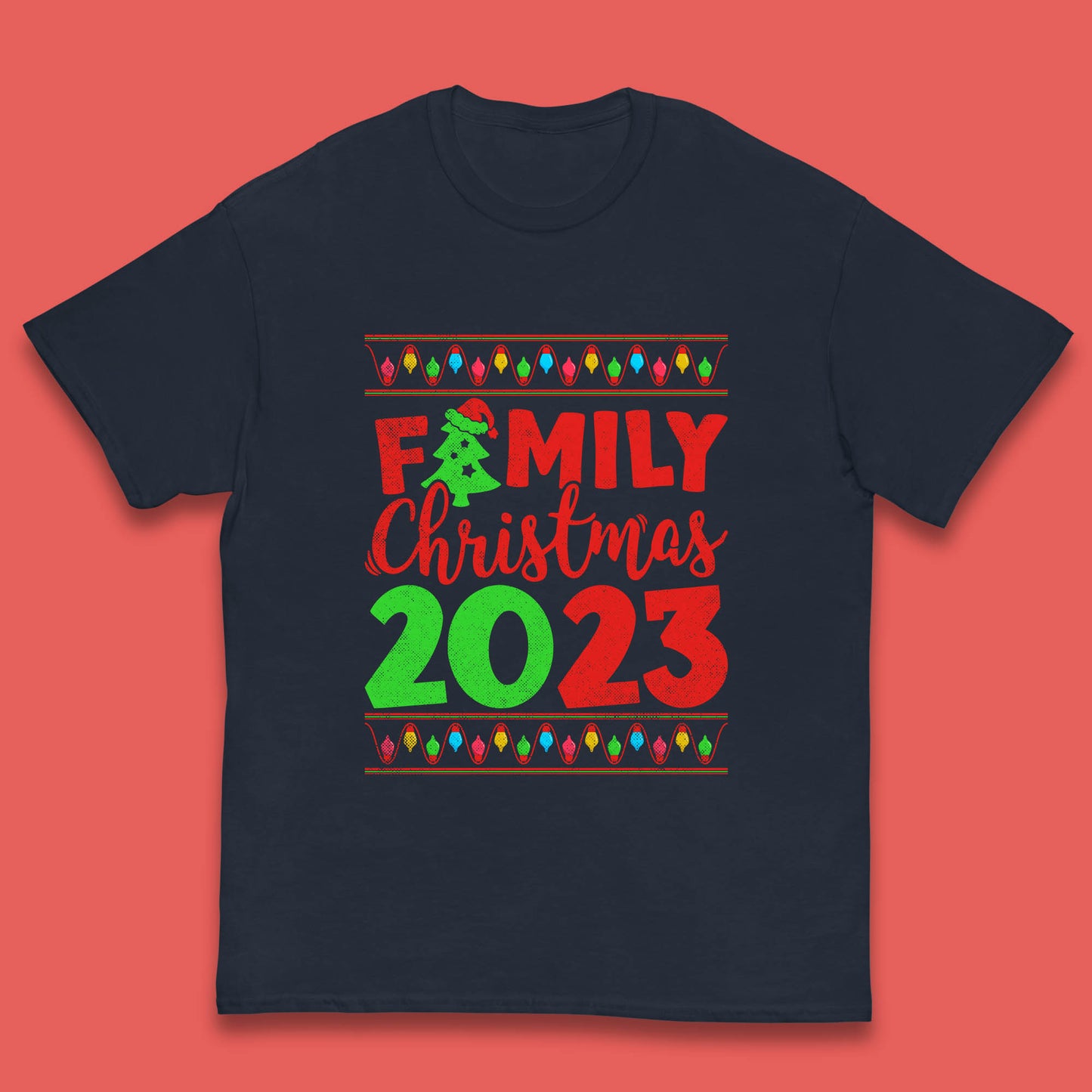 Family Christmas 2023 Merry Christmas Squad Xmas Matching Costume Kids T Shirt