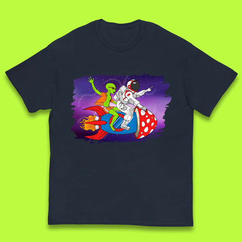 Alien & Astronaut Rocket Ship Kids T-Shirt