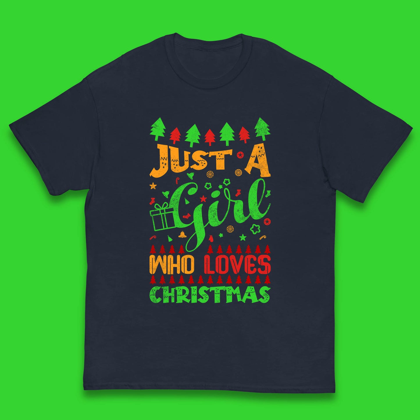 just a girl who loves christmas t shirt