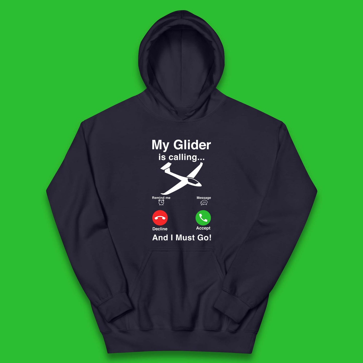 My Glider is Calling And I Must Go Kids Hoodie