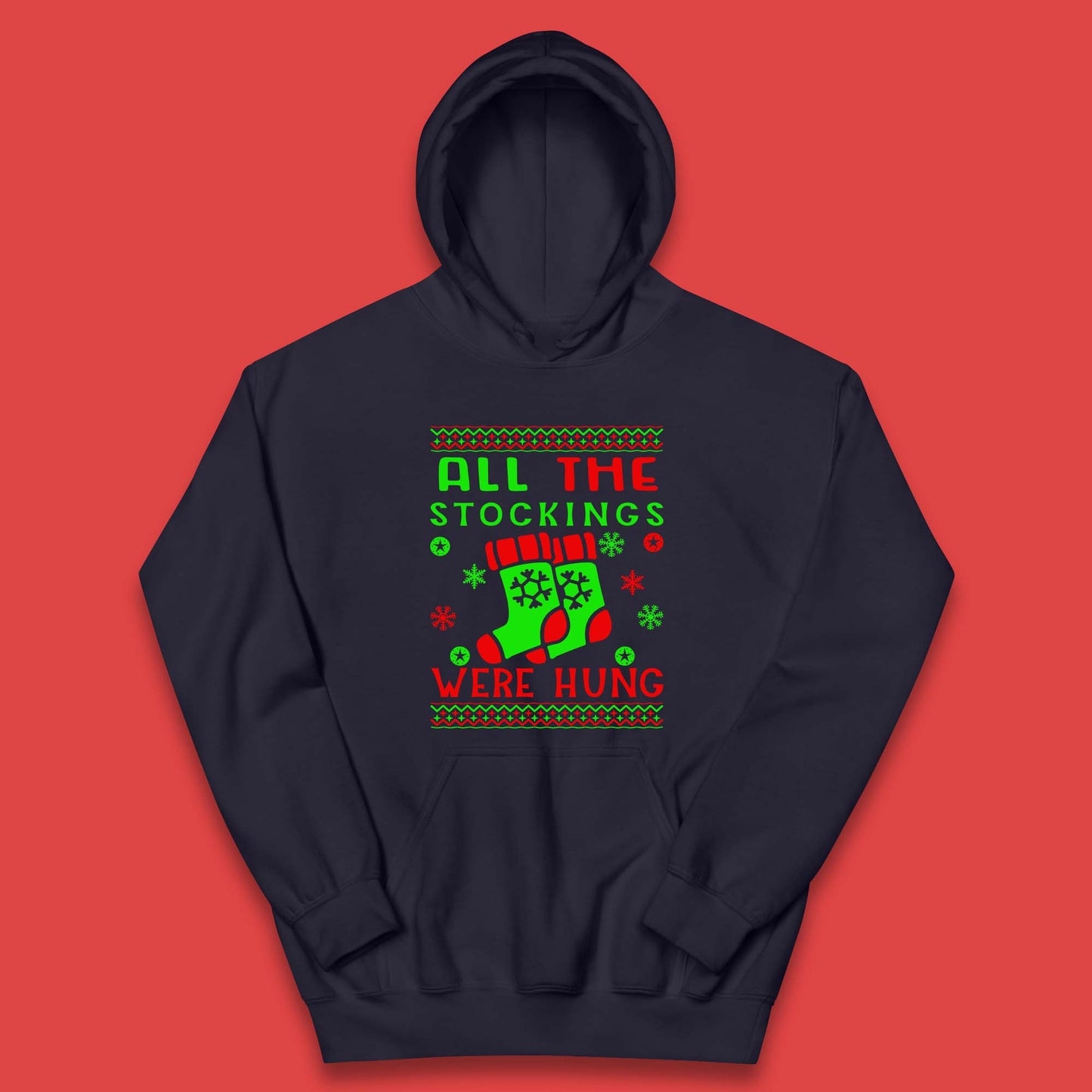 christmas socks all the stocking were hung hoodie