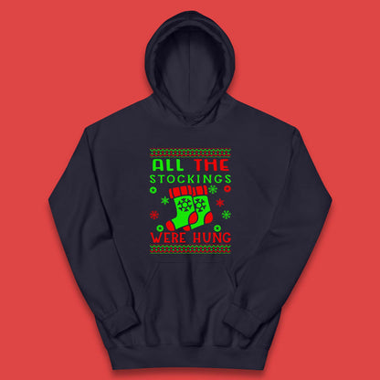 christmas socks all the stocking were hung hoodie
