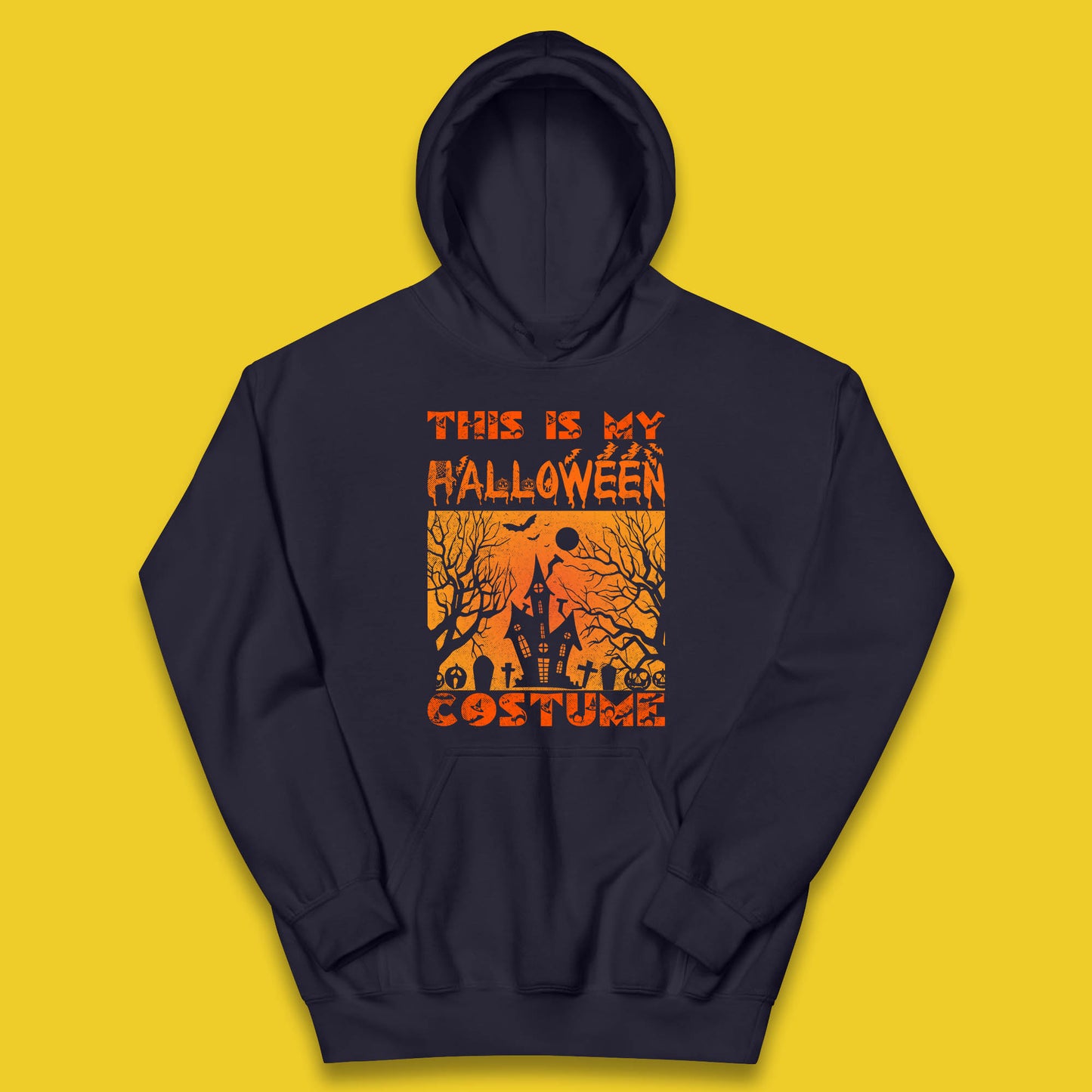 This Is My Halloween Costume Horror Scary Haunted House Spooky Season Kids Hoodie