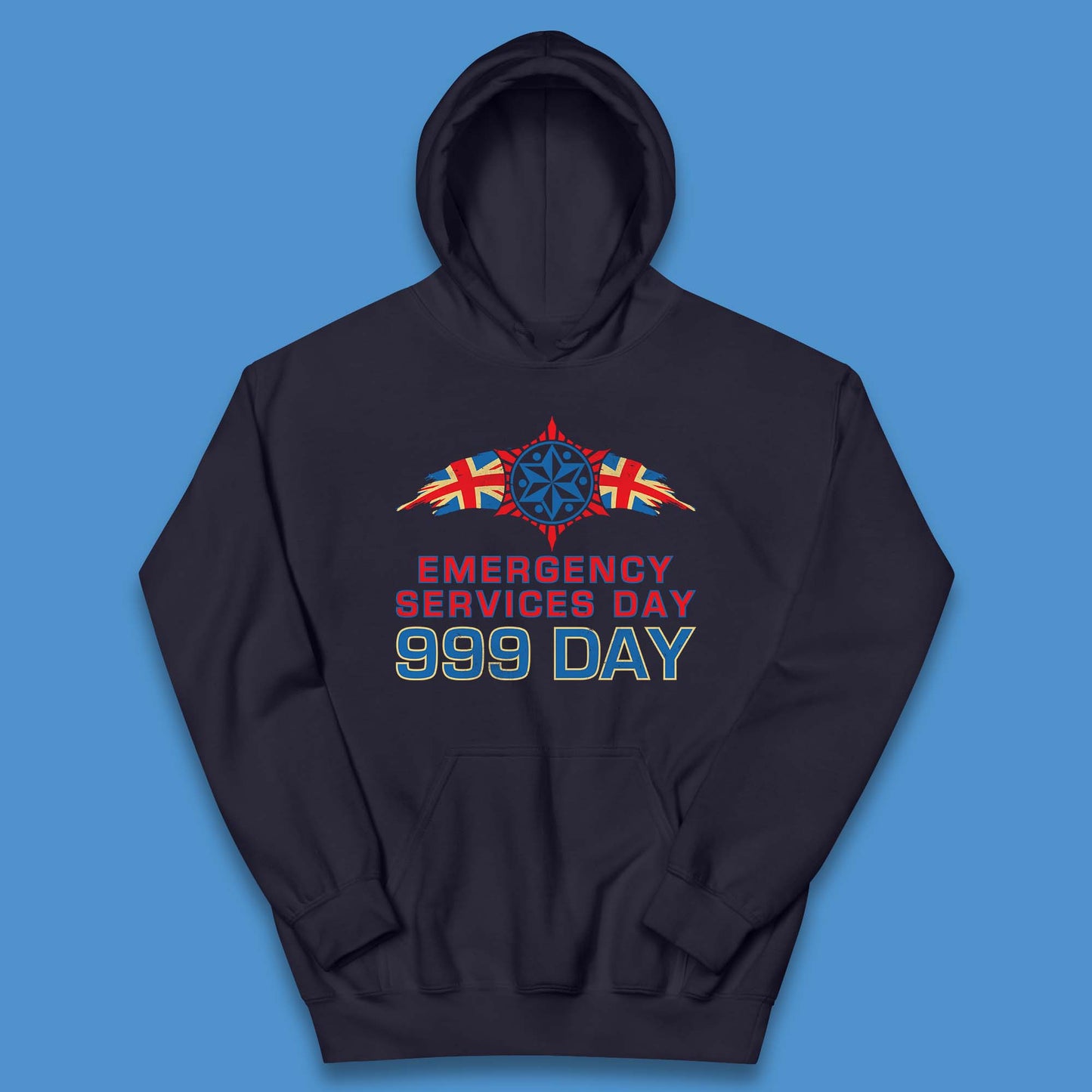 Emergency Services Day 999 Days United Kingdom Emergency Services First Responder Annual Holiday Kids Hoodie