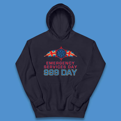 Emergency Services Day 999 Days United Kingdom Emergency Services First Responder Annual Holiday Kids Hoodie