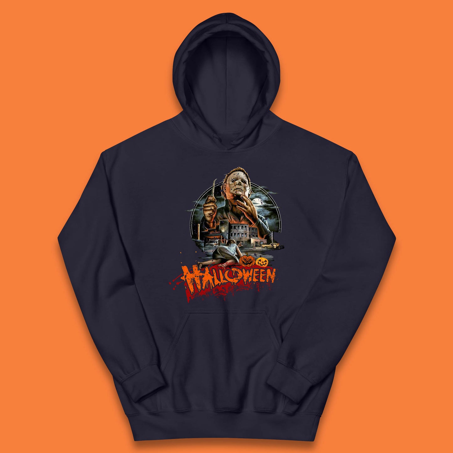 Halloween II The Nightmare Isn't Over Vintage Halloween Movie Poster Micheal Myers Horror Character Kids Hoodie