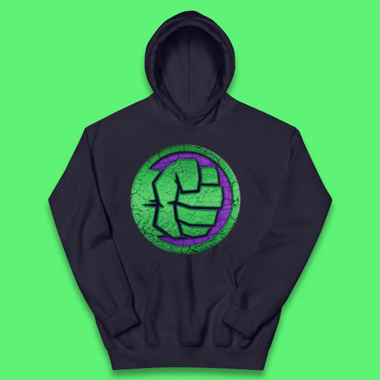 Marvels Avengers The Incredible Hulk Smash Fist Circle Logo Hulk Giant Man Hulk Superhero Movies Kids Hoodie