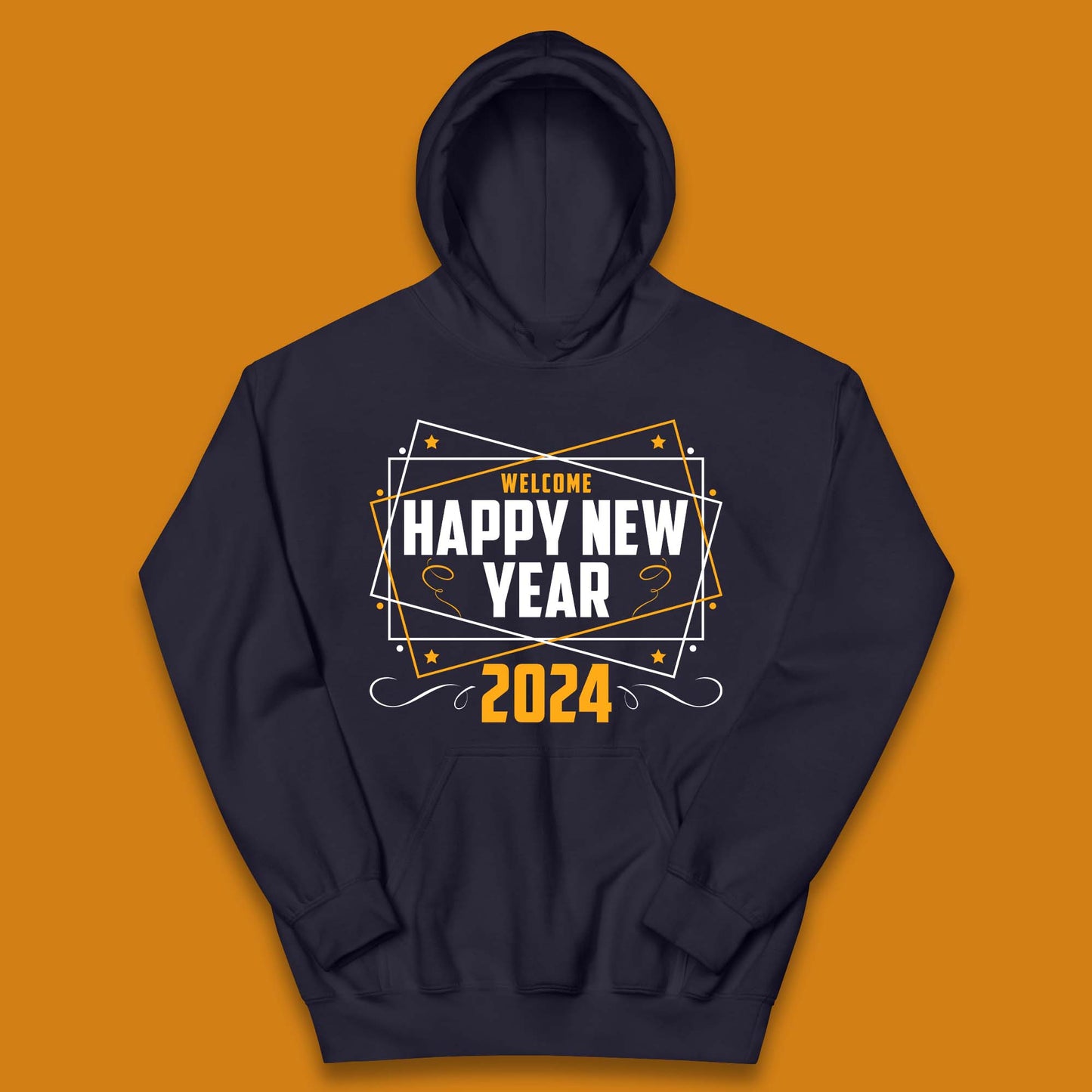 Welcome Happy New Year 2024 Kids Hoodie