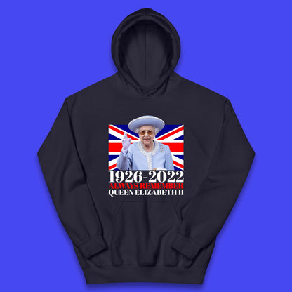 1926-2022 Queen Elizabeth II Kids Hoodie