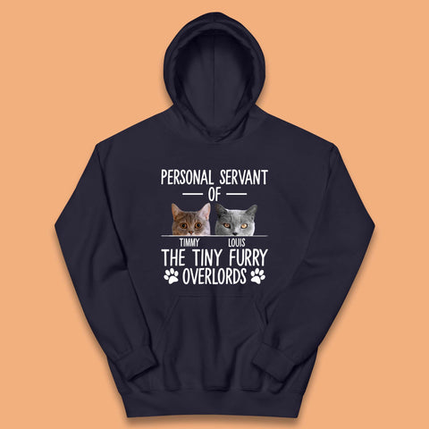 Personalised Servant Of The Tiny Furry Overlords Kids Hoodie