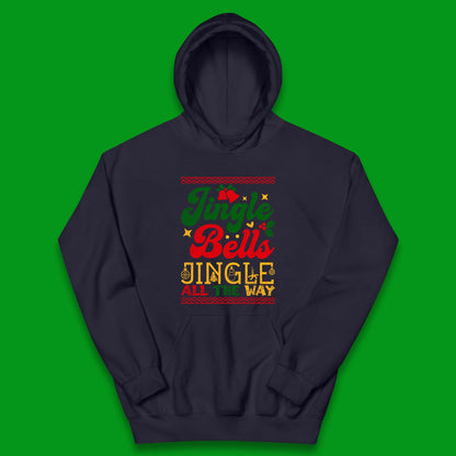 jingle bell christmas kids hoodie