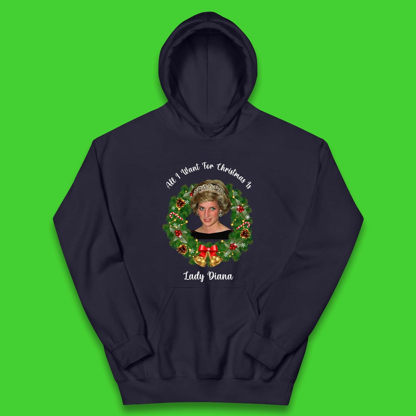 Lady Diana Christmas Kids Hoodie