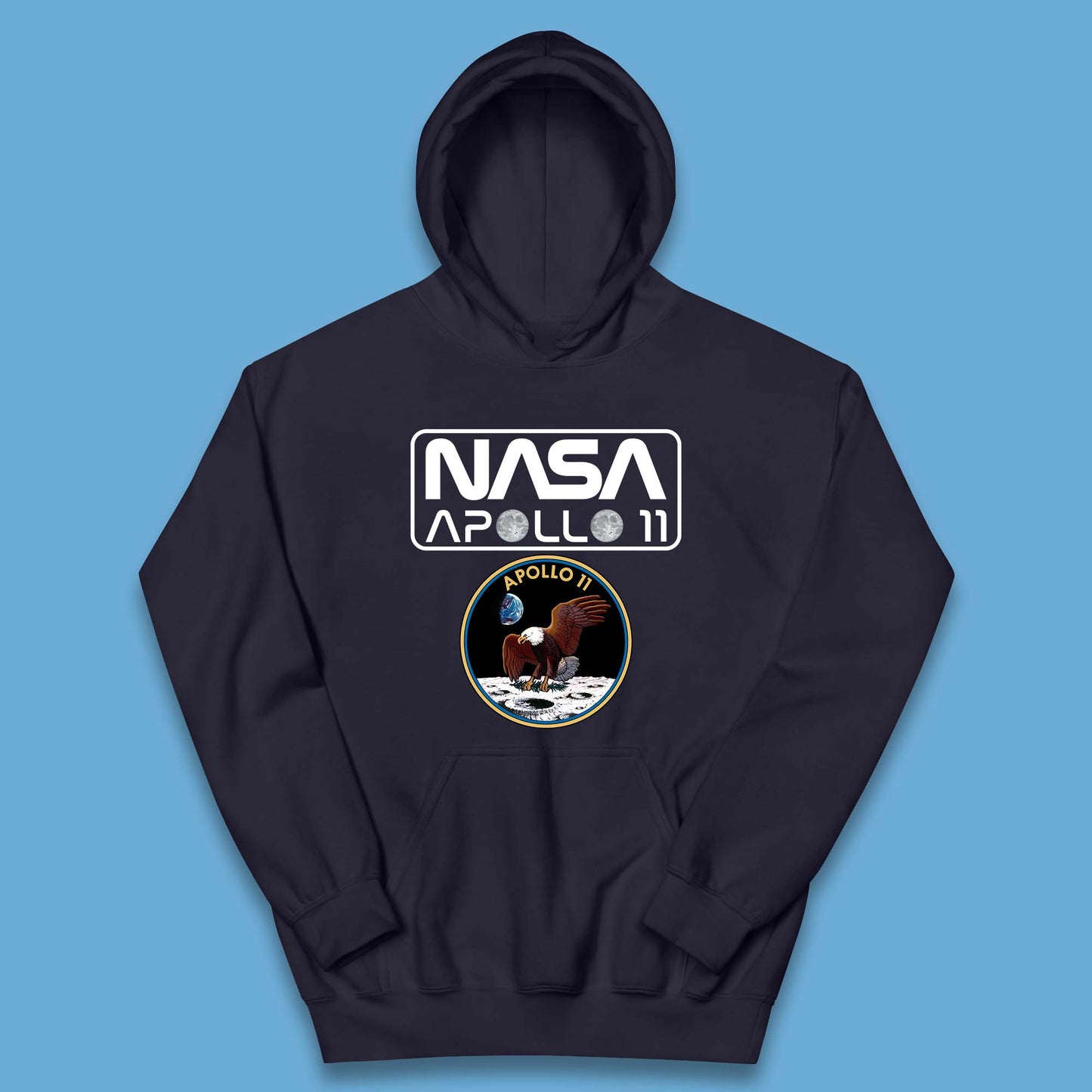 Nasa Apollo 11 First Lunar Landing Moon Rocket Astronomy Kids Hoodie