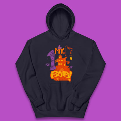 My 1st Boo Halloween Horror Scary Witch House Spooky Season Kids Hoodie