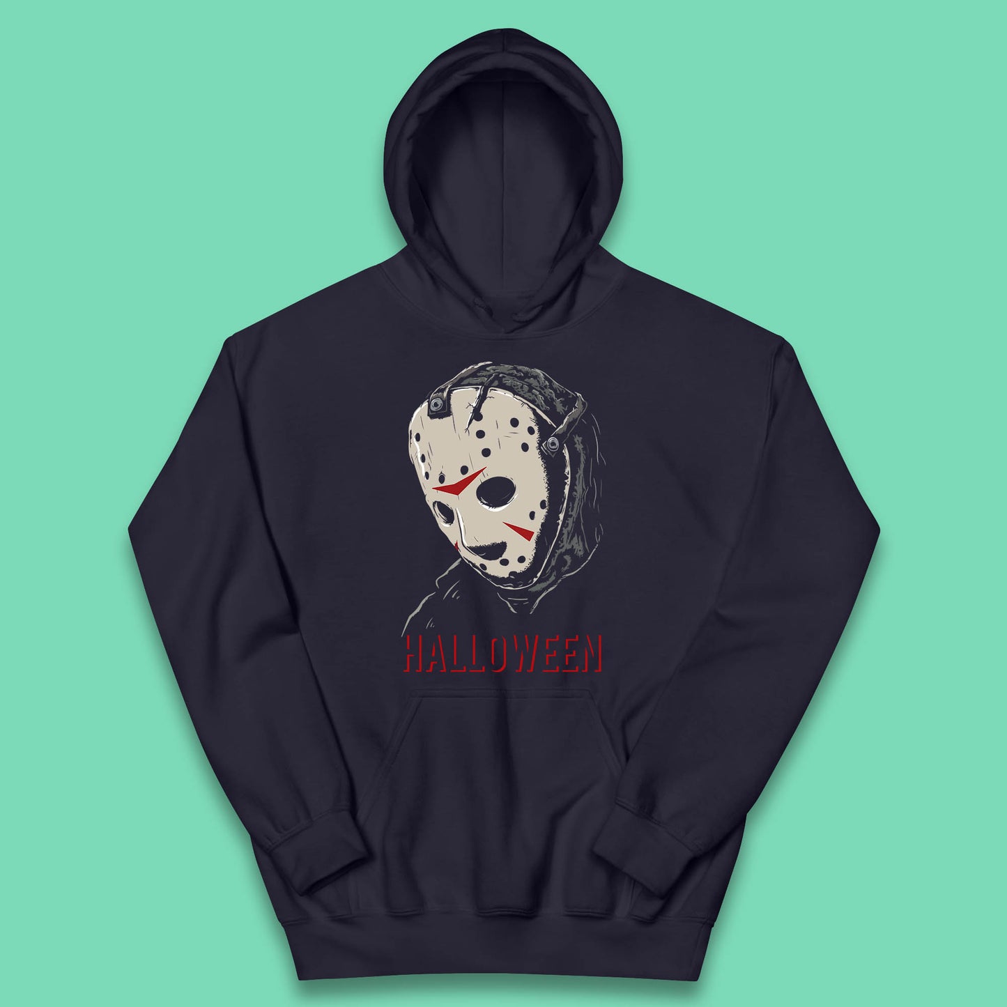 Jason Voorhees Face Mask Halloween Friday The 13th Horror Movie Character Kids Hoodie
