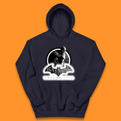 Batman Arkham City Action Adventure Game Batman Basic Logo DC Comics Superhero Gamer Kids Hoodie