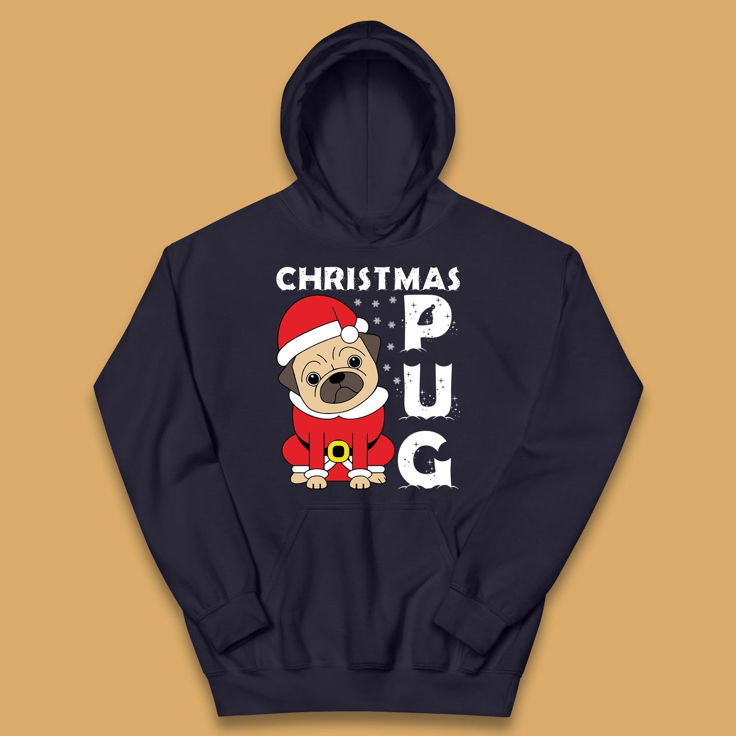 christmas pug dog hoodie