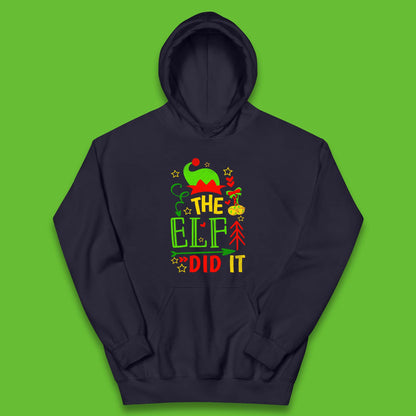 christmas the elf did it funny hoodie