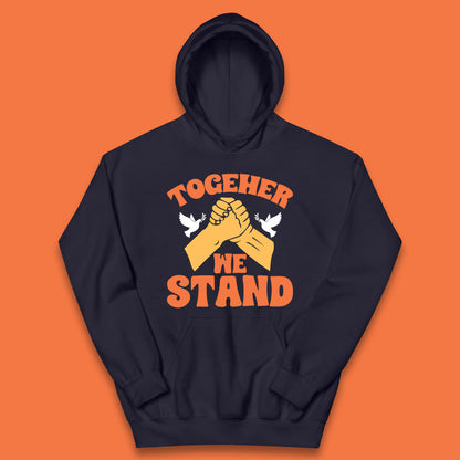Together We Stand Handshake All Lives Matter Equality Social Justice Kids Hoodie