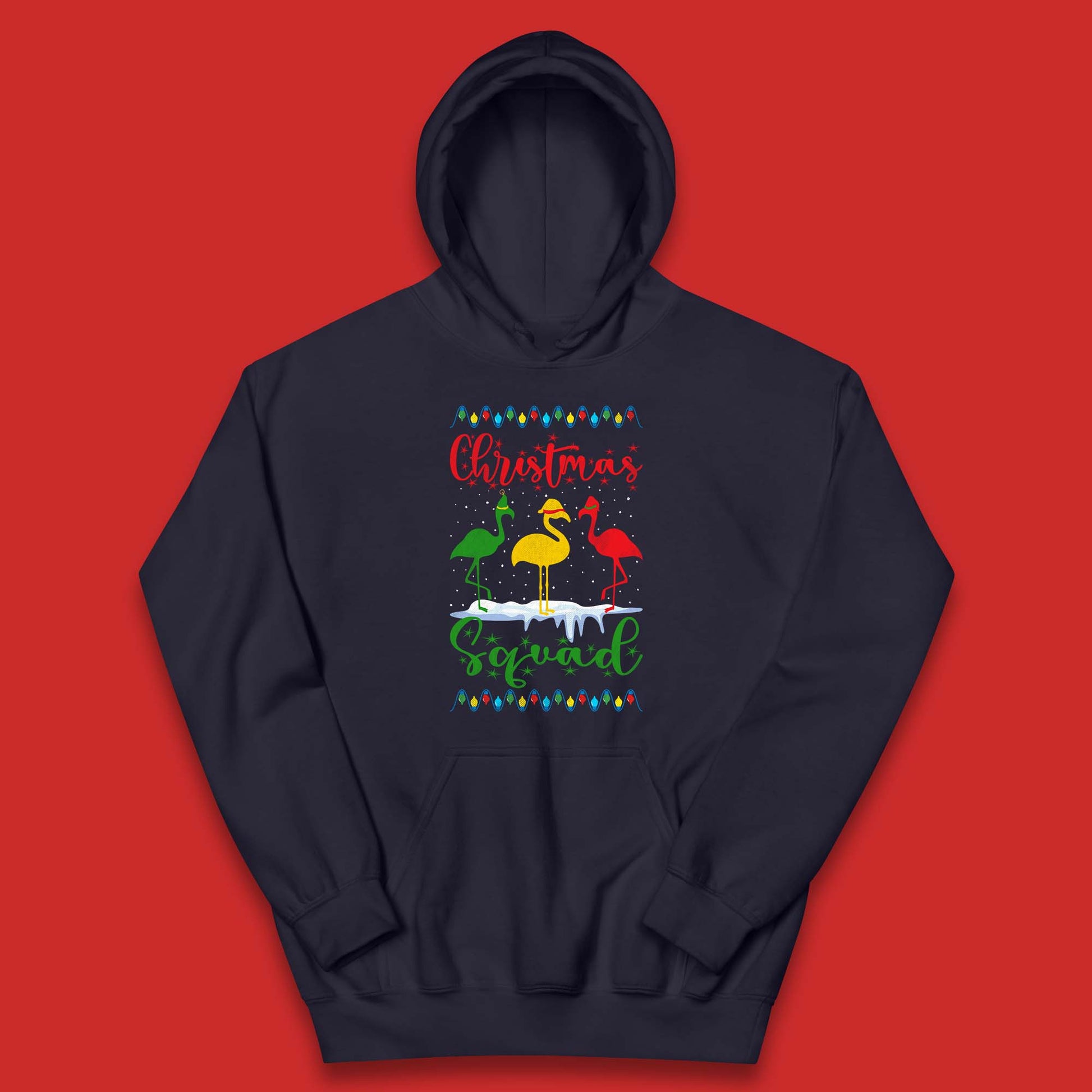 flamingos christmas hoodie