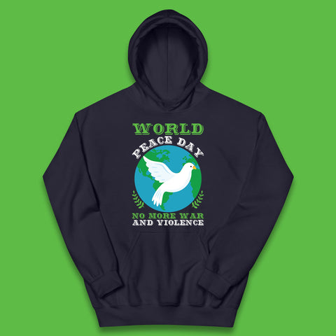 World Peace Day No More War And Violence Human Rights Stop War Kids Hoodie